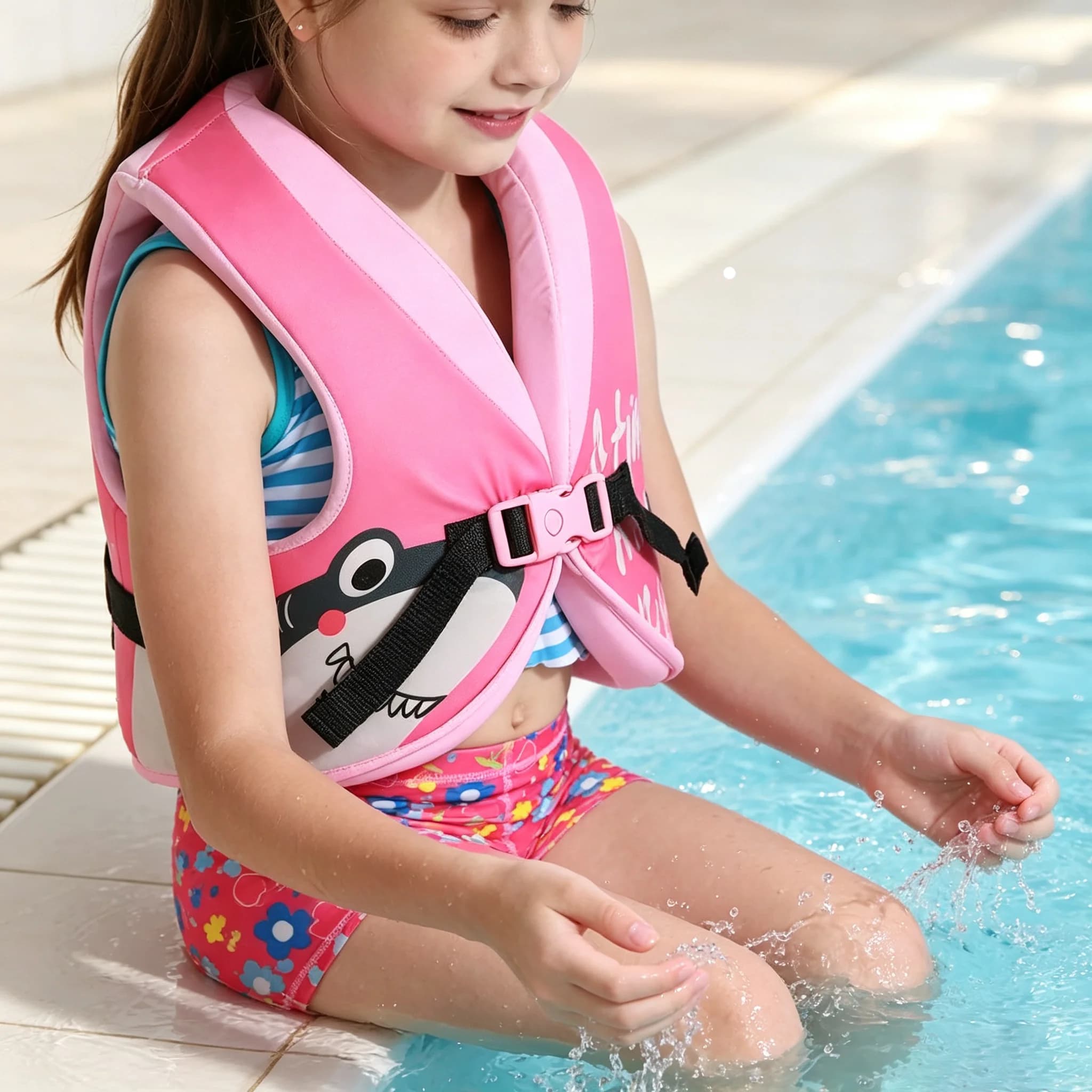 2026 Neoprene Children's Swimming Life Jacket Foam Buoyancy Vest for Beach Swimming Safety Vest for Beginners