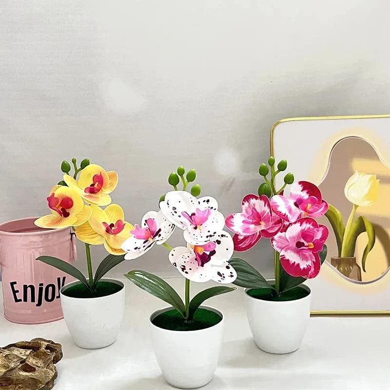 1 pc 20 cm artificial bonsai vase simulation plants with pot for desktop kitchen home decoration bathroom table garden decoration