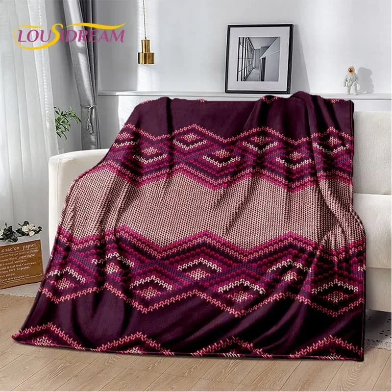 Coperta morbida in peluche della serie Bohemia Nordic Persia, coperta in flanella per soggiorno, camera da letto, divano letto, copertura da picnic per bambini