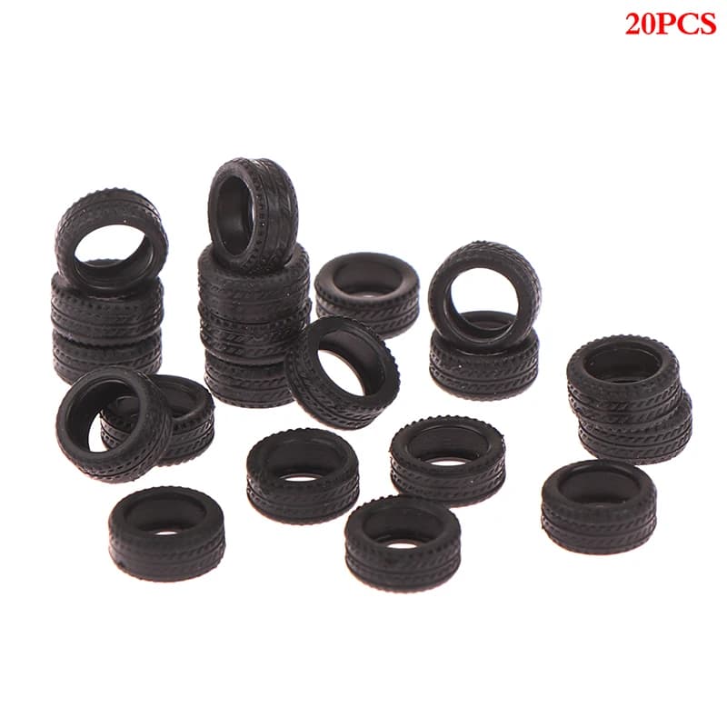 20 pezzi/set 1/64 pelle di pneumatici ruote di pneumatici per auto accessori di scena modello di auto