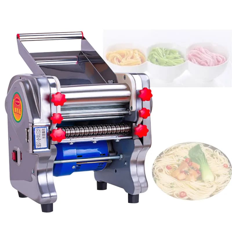 Electric Noodle Press Machine Fresh pasta making Dough Roller Stainless Steel Dumpling Skin Maker Kneading Machine