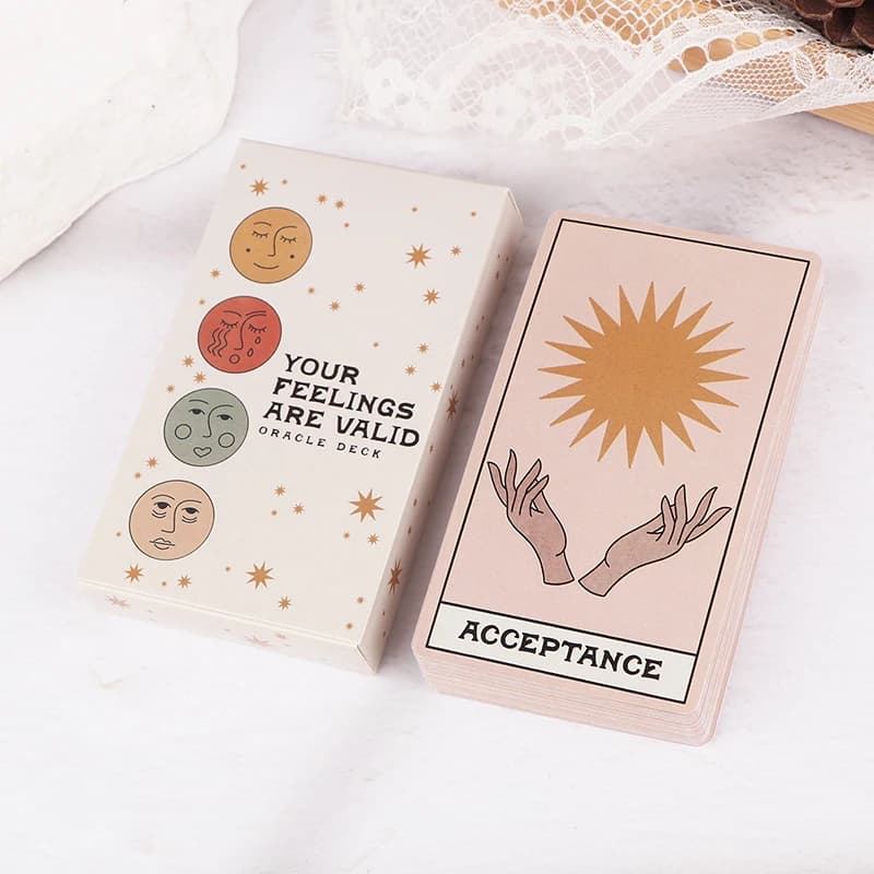 I tuoi sentimenti sono validi Oracle Deck 2a edizione Oracle Witch Deck Gioco da tavolo Salute mentale Oracle Mood Deck Tarocchi