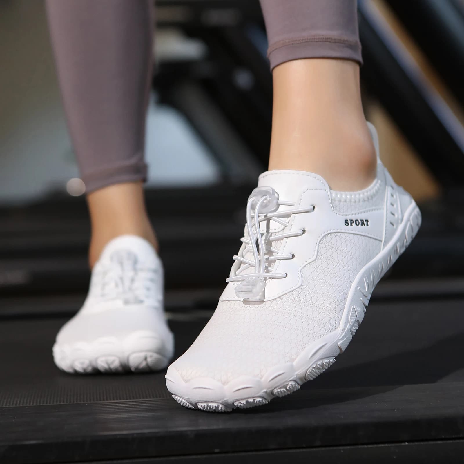 Scarpe Acquatiche Antiscivolo Bianche a Piedi Nudi, Asciugatura Rapida, Traspiranti, per Spiaggia, Surf, Nuoto, Sport Acquatici all'Aperto