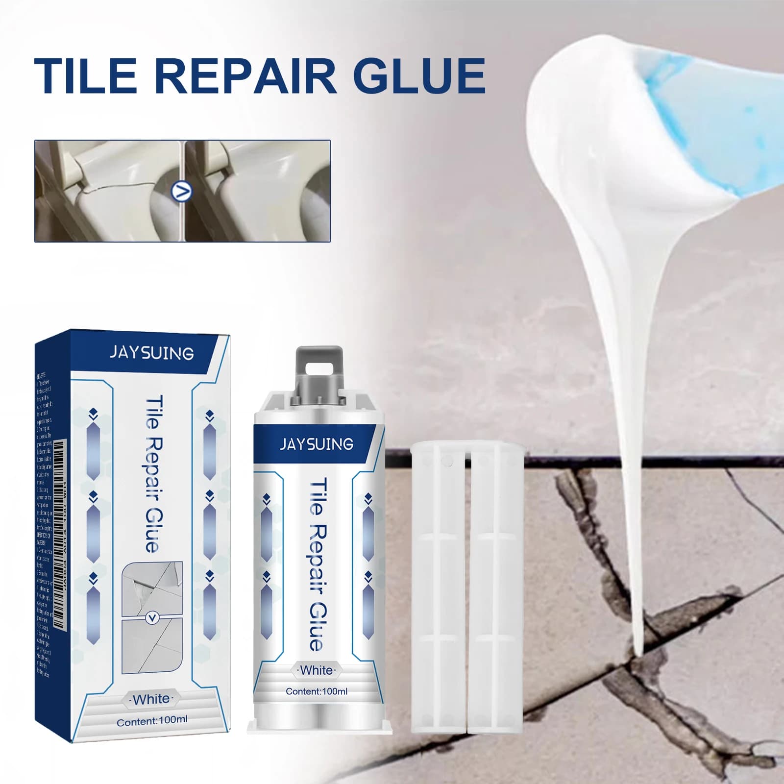 Piastrelle Marmo Agente di riparazione Pavimento Pasta ceramica Colla epossidica Ab Colla per riempire fori e crepe Metallo Plastica Piastrelle ceramiche Fix