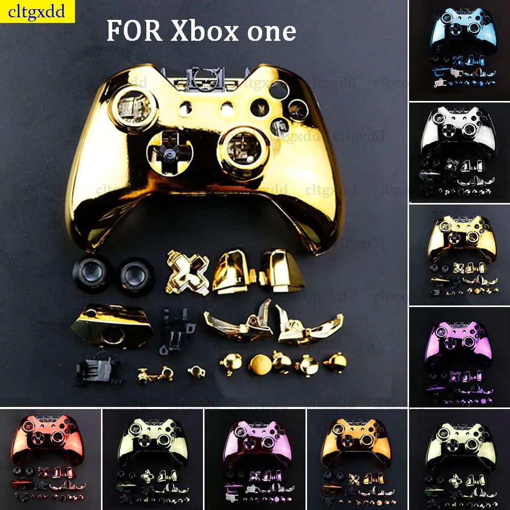 Cltgxdd 1 set per controller wireless Xbox kit guscio galvanico pulsante pannello completo e sostituzione accessorio cornice interna