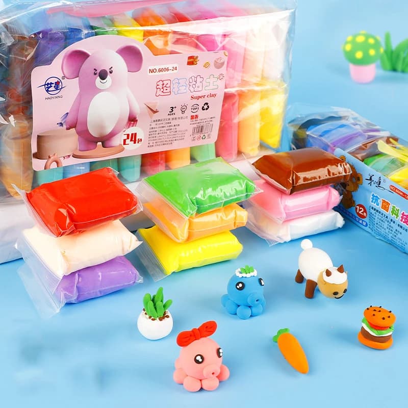 36 colori Air Dry Plastilina Modellazione di Argilla per Bambini Polimero Giocattolo Educativo 5D per I Bambini Regalo Gioca Luce Plastilina Melma