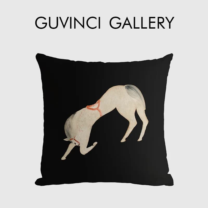 GUVINCI GALLERY Artist Sanyu Collection Throw Pillow Cover Retro New Chinese French Decorative Cushion Case For Living Room Sofa