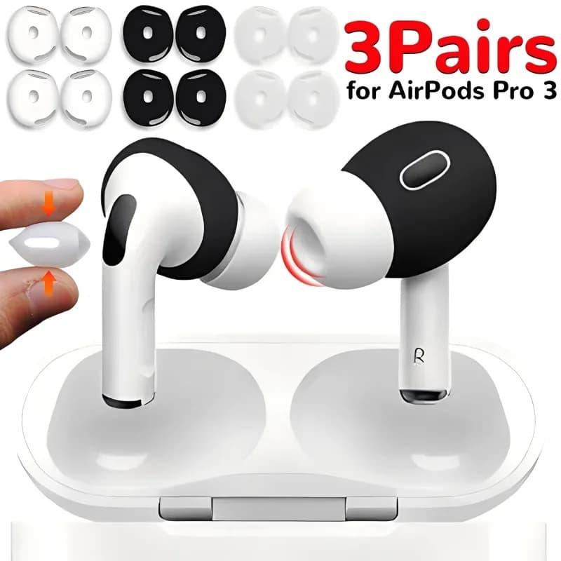 3/2/1 pairs earcups for Apple AirPods Pro 3 Generation Soft Silicone Anti-scratch Auxiliary for AirPods Pro 3