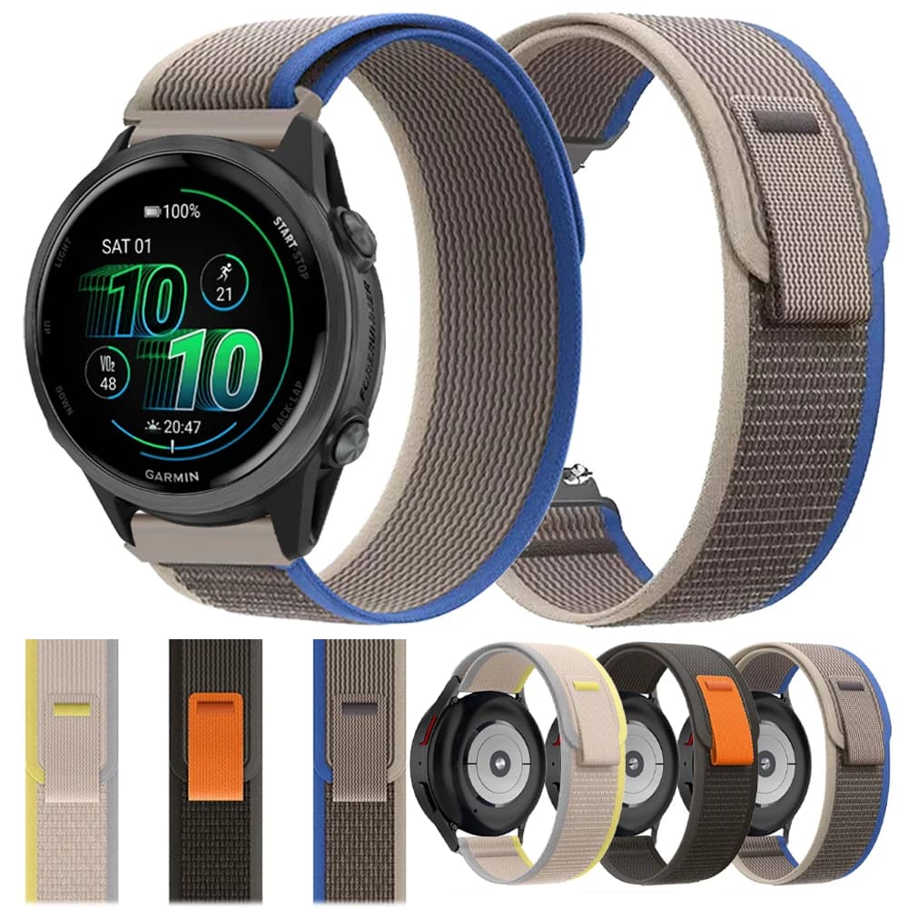 Per Garmin Forerunner 570 255 265 55 cinturino Venu 3 2/Vivoactive 6 5 Sostituisci il braccialetto per Amazfit BIP 6 20mm 22mm cinturino in nylon