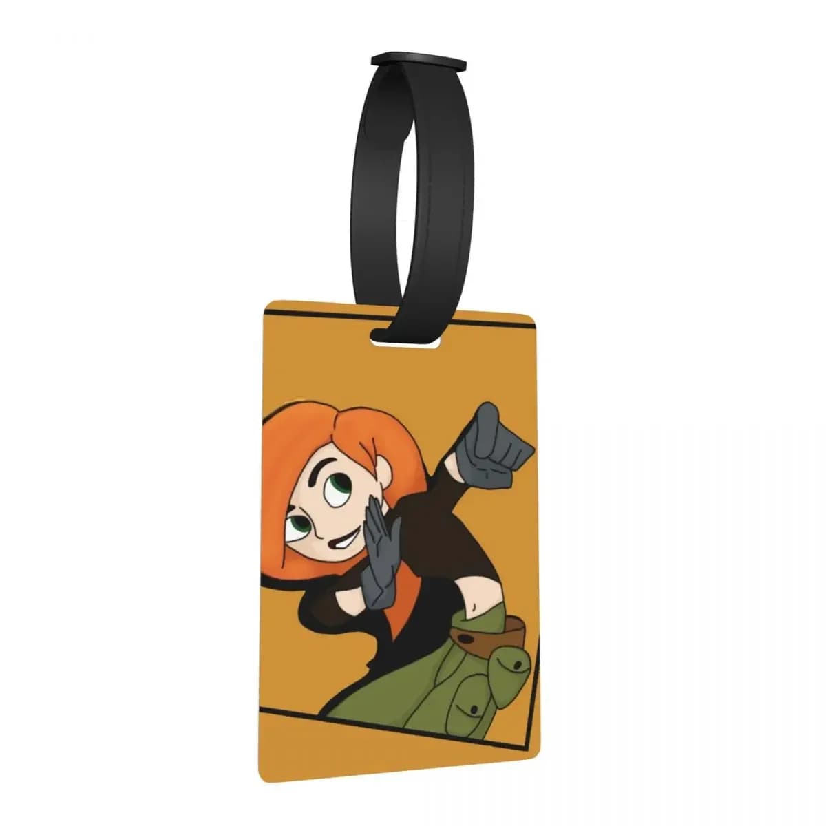 Kim Possibile - Etichette per bagagli in stile pannello comico Accessori per valigie Etichetta per imbarco per bagagli alla moda Porta etichette ID Nome Indirizzo