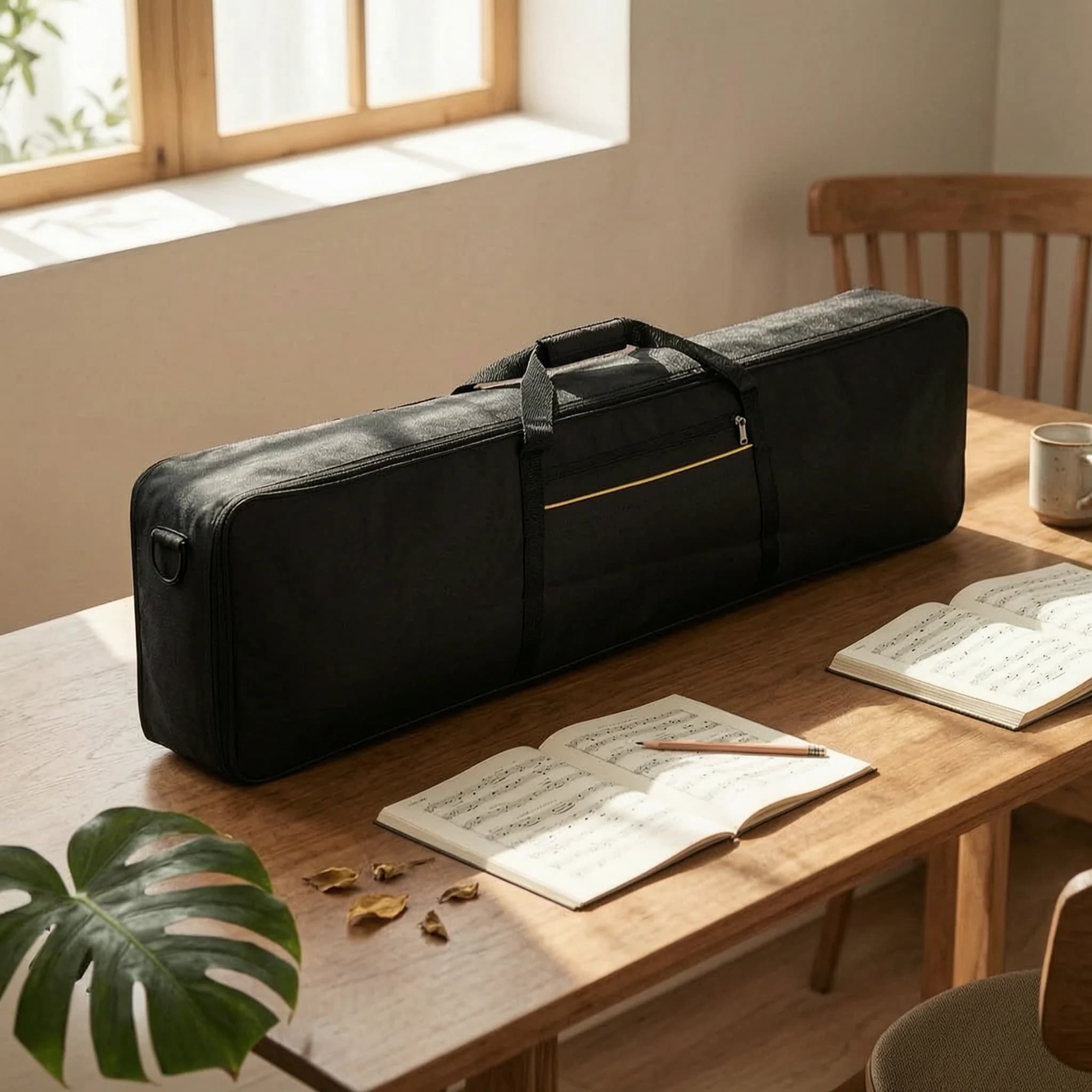 Borsa per pianoforte elettrico a 88 tasti con tasche multiple, borsa impermeabile per il trasporto del pianoforte, zaino imbottito per tastiera, resistente per i viaggi