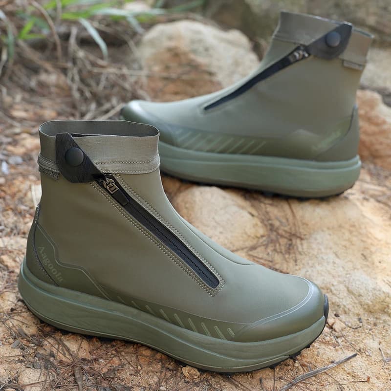 Autumn/Winter Outdoor Boots Mens High Top Zip Walking Shoes Men Anti-Slippery Mountain Boots Designer Hunting Shoes