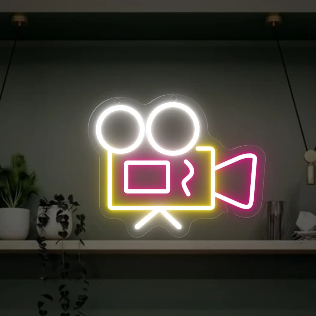 Fotocamera Neon Led Sign Decorazione da parete Luce al neon Camera fotografica Negozio Home Bar Decorazione da parete Matrimonio Compleanno Regalo Luci al neon USB