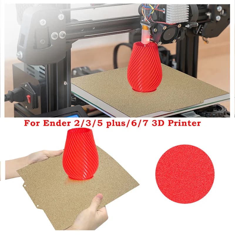 Piastra di stampa magnetica in acciaio armonico Ender con superficie testurizzata PEI su entrambi i lati per Ender-3 Max Neo S1, Ender-5 Plus, Ender-6