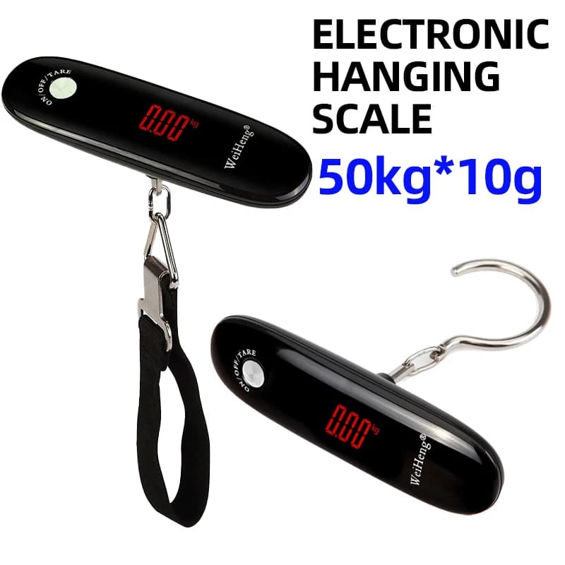 Bilancia elettronica portatile da 110 libbre/50kg con Display digitale LCD bilancia bilancia da viaggio valigia pesa strumento per il peso del bagaglio