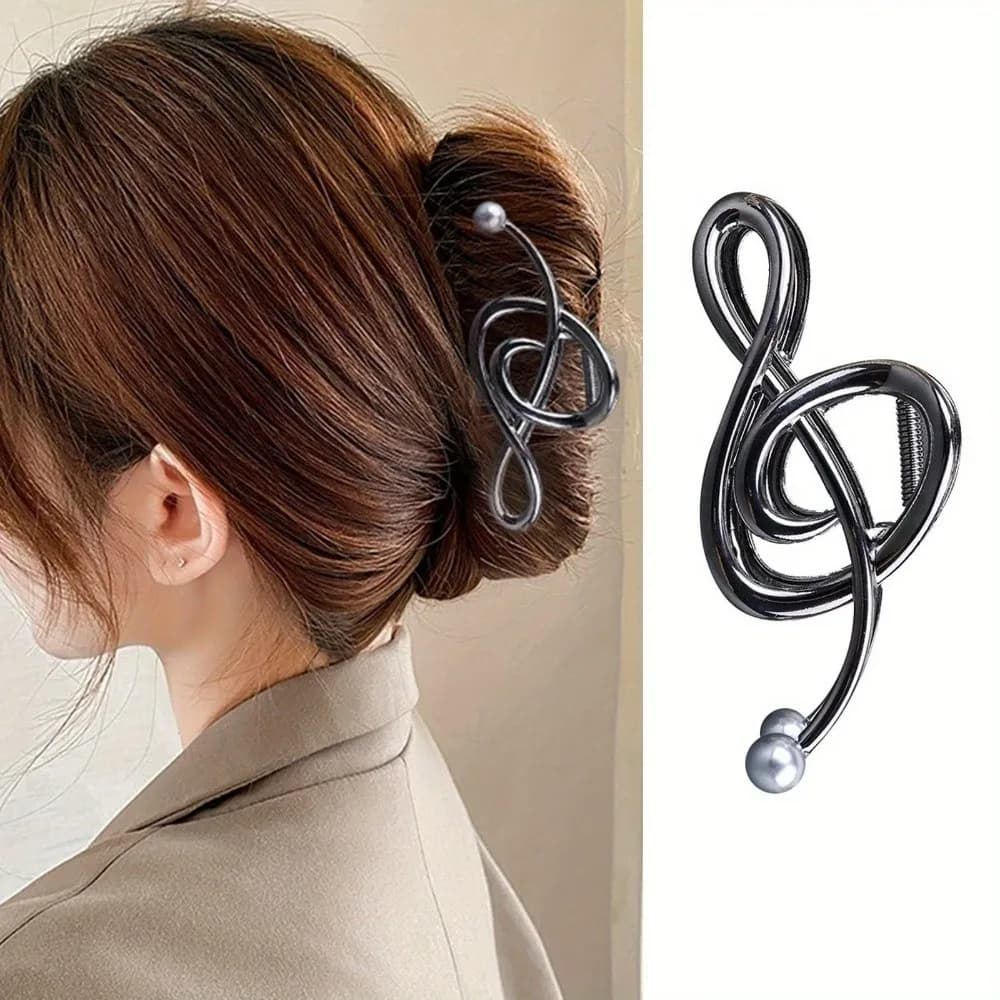 ​ ​ Forma durevole della nota musicale ​ ​ Artiglio per capelli ​ ​ Accessori per capelli eleganti antiscivolo ​ ​ Fermagli per capelli con perle finte da donna