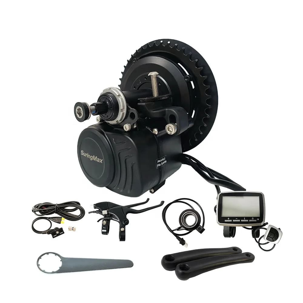 Kit di Conversione Motore Centrale Ebike con Controller Indipendente 80N.m per Bici Elettrica 36v 250w 68mm 73mm