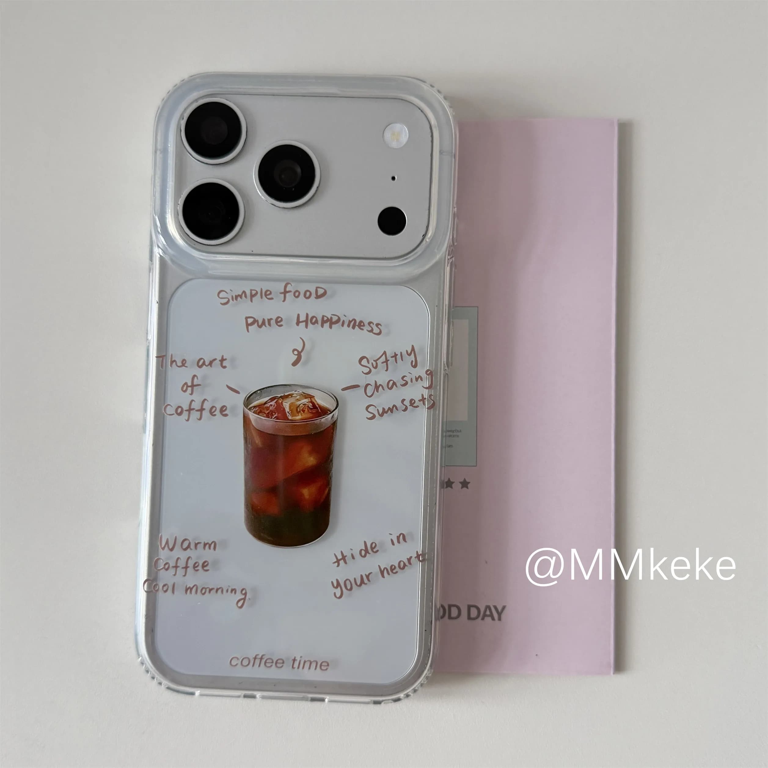 Korean ins Coffee Time English ICE Cafe Y2K Phone Case For iPhone 18 17AIR 16 15 14 13 12 11 Pro XR XS X Max 7 8 Plus MINI Cover