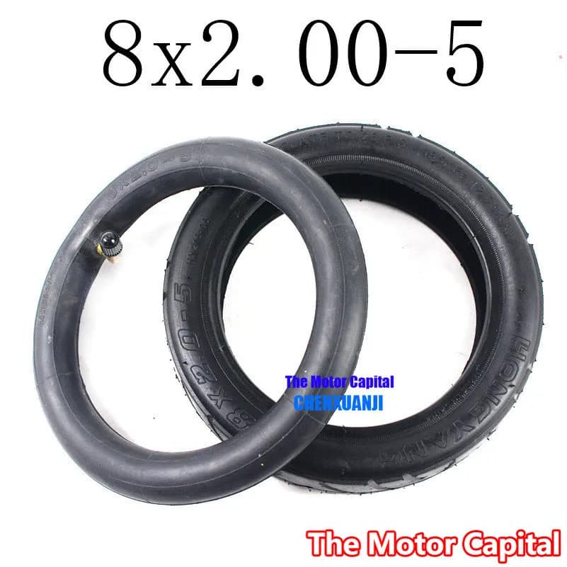 Free Shipping Hot Sale Pneumatic Tire 8X2.0-5 8x2.00-5 Inner Tube and Tyre for Electric Scooter Baby Trolley Motorcycle Part