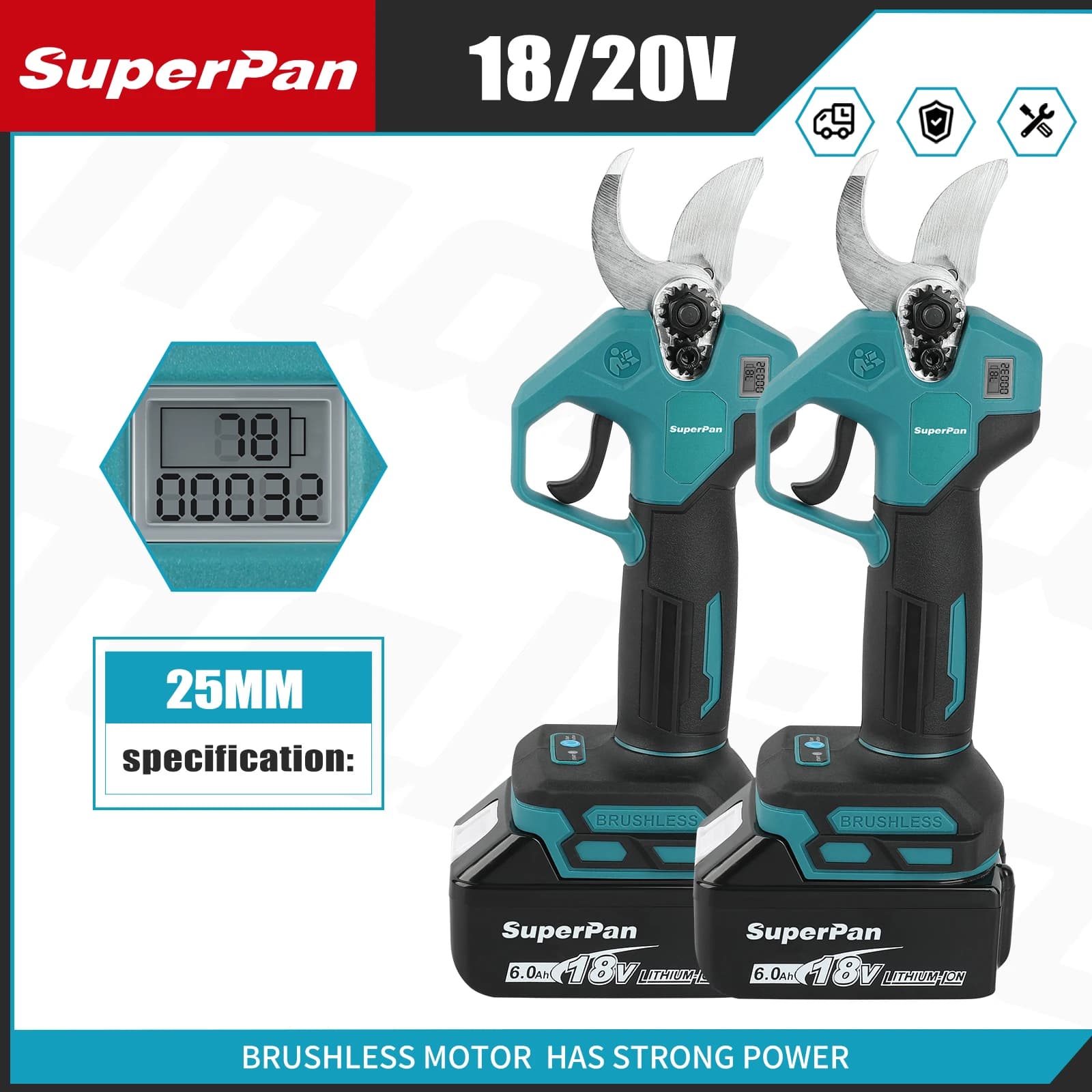 Professional Power Drills Wireless and Electrician Scissors – SuperPAN Original Garden Power Adapter with 18V Battery