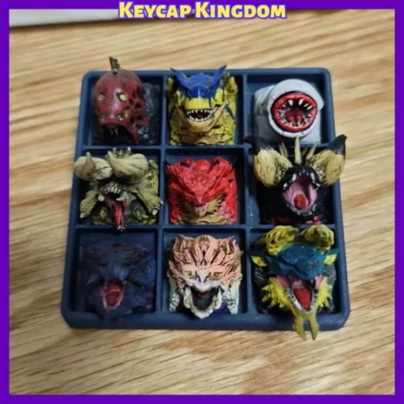 Keycaps Personalizzati in Resina a Tema Drago di Monster Hunter, Tastiera Meccanica Fai-da-Te, Keycaps 3D Stampati per Giochi, Regalo per le Feste, Collezione