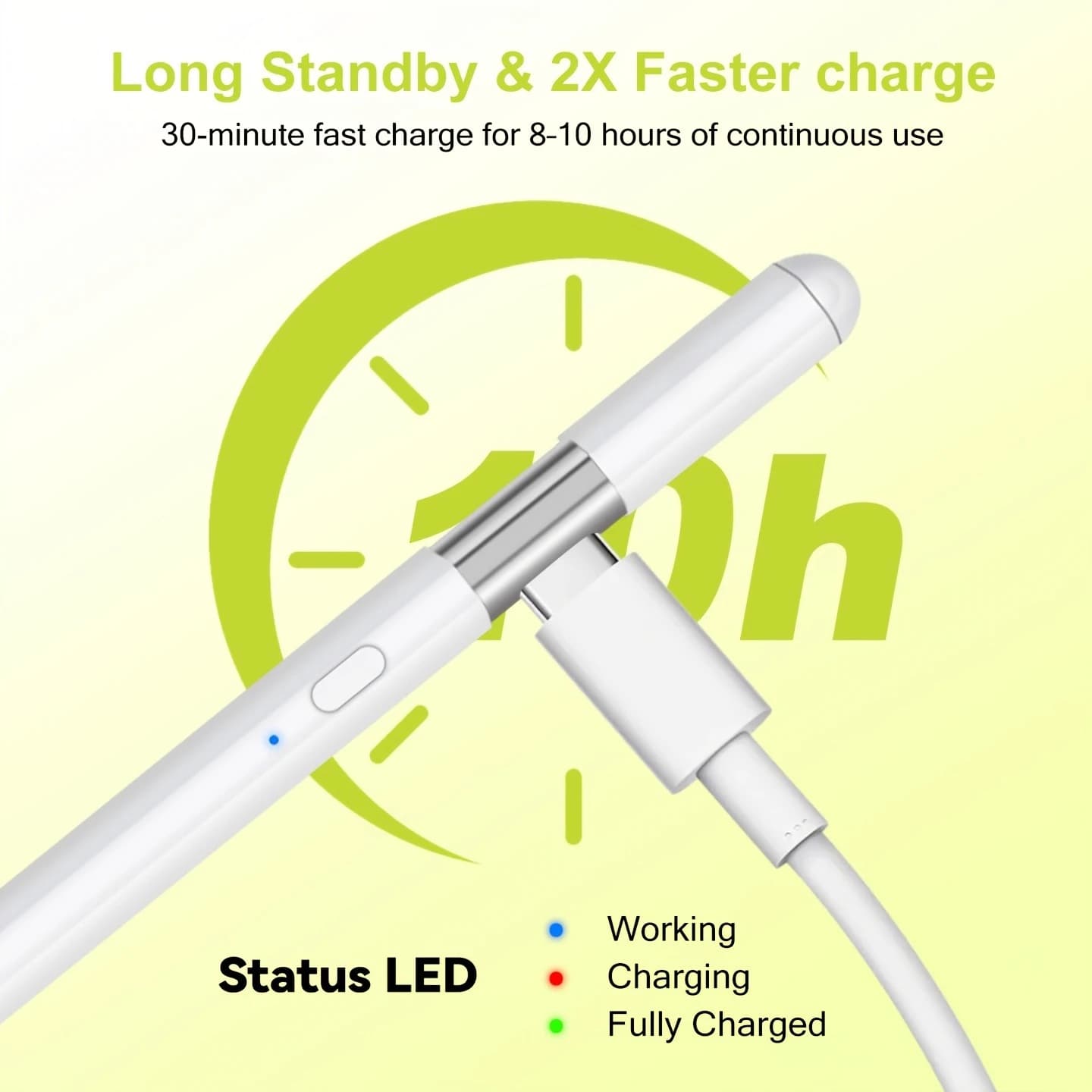 Stilo 2026 per Apple Pencil 2025 iPad 11 M2 M3 Pro 13 11 M4 5/6/7/8/9/10a Gen Air3/4/5/6, Penna Stilo con Aspirazione Magnetica Automatica