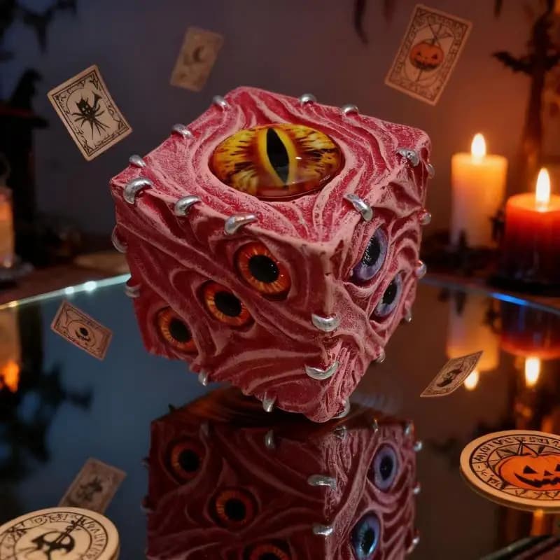 Occhi astratti Diavolo Dadi Pendolo Trucco Artefatto Decorazione domestica personalizzata Vento scuro Arte Caccia Tema Figura giocattolo da collezione