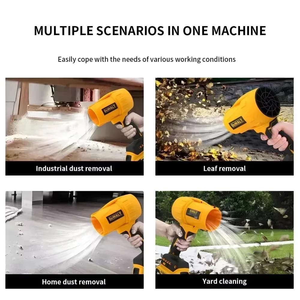Aspiratore portatile ricaricabile DeWalt senza spazzole con batteria al litio, per la rimozione di polvere e la spazzamento della neve