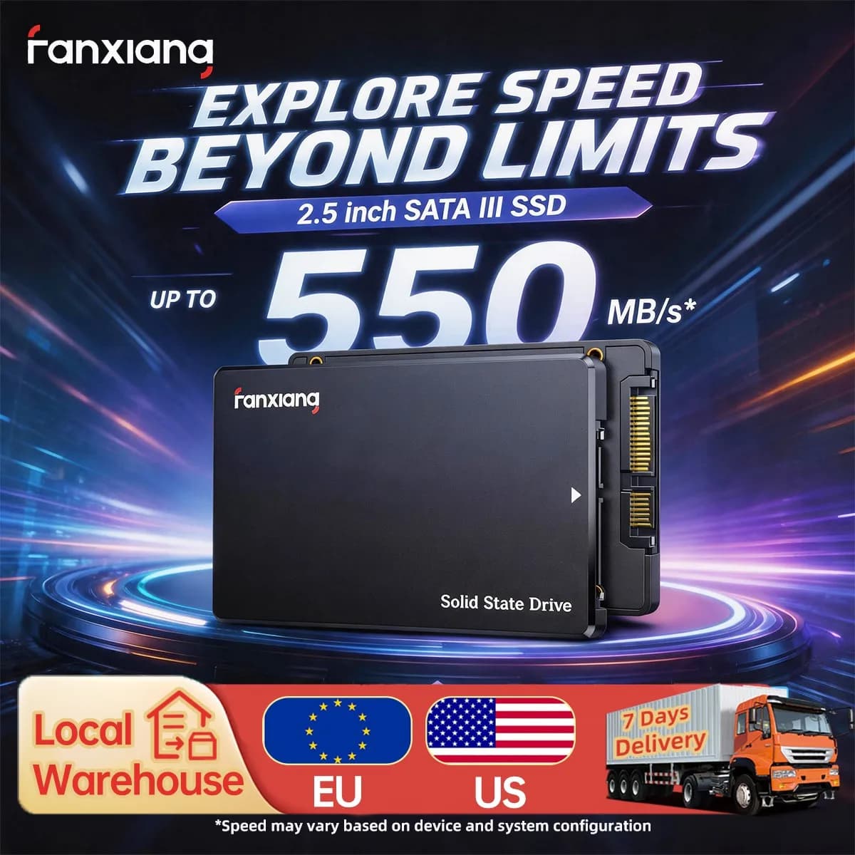 [Spedizione UE/USA] Fanxiang SSD S101Q SSD SATA da 2,5 pollici 4TB 560MB/s Disco rigido SATA 3.0 SSD Disco a stato solido interno per desktop