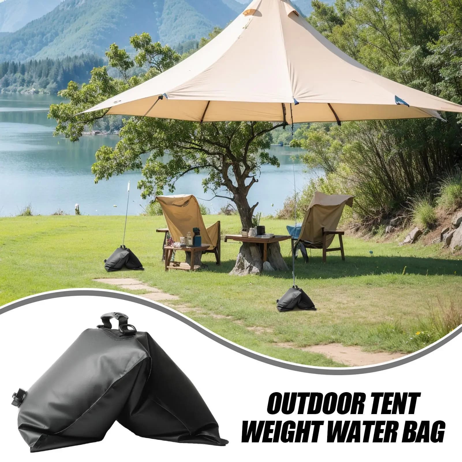 Borsa per pesi d'acqua Borsa per sabbia Borse per pesi per baldacchino esterno Borsa per acqua ponderata avvolgibile Accessori per tende impermeabili Attrezzatura da campeggio