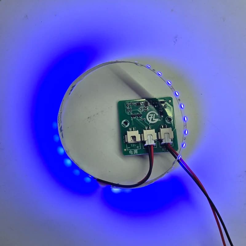 Touch-sensitive river table with LED light strip Starry sky table with illuminated surface with gesture control module