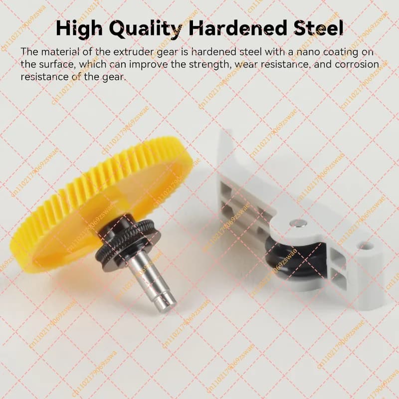 Bambu Lab A1/A1 Mini Hardened Steel Extruder Gear Assembly Drive Gear Replacement Part Suitable for PLA, TPU, PETG, ABS Filament