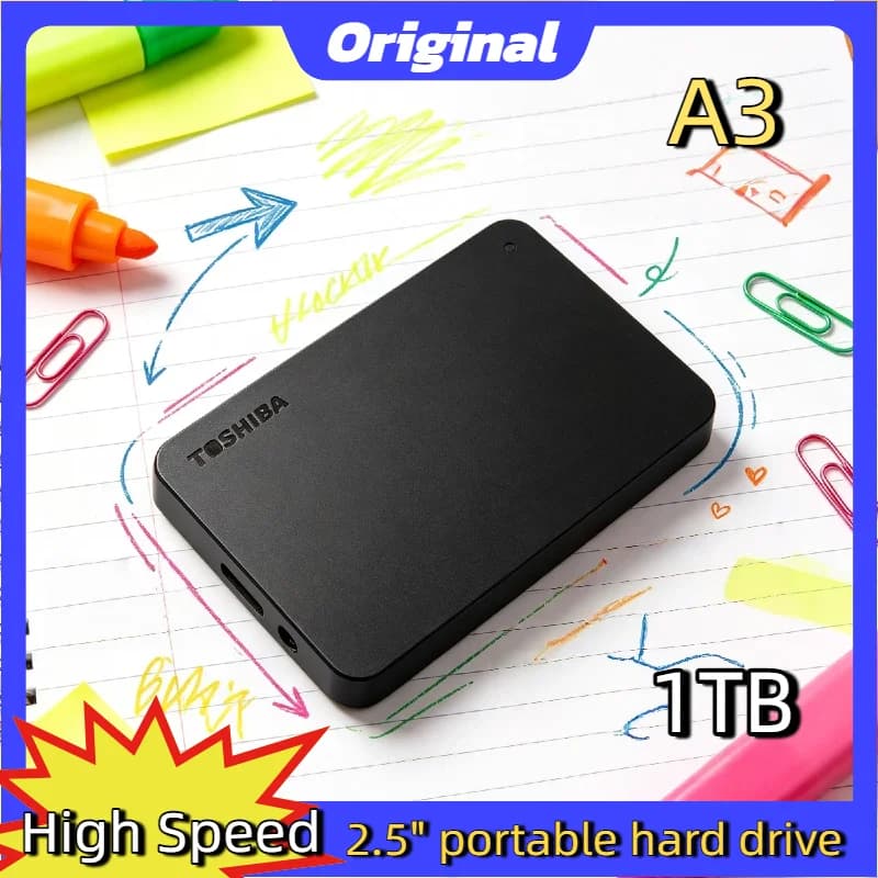 500GB 1TB 2TB For Toshiba OEM A3 Expansion USB3.0 External HDD 2.5 Inch Portable Hard Disk Drive Box Storage Compact Pro