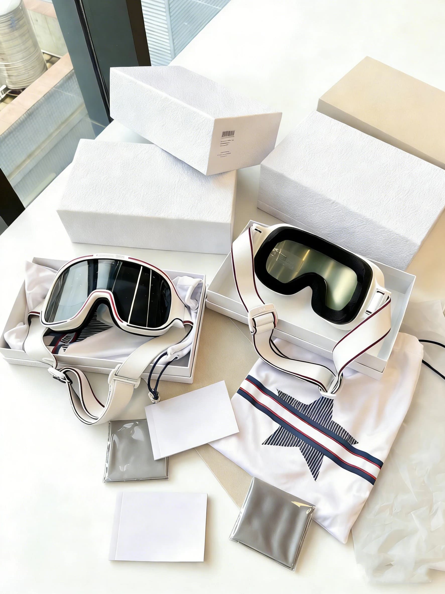 Occhiali da Sci di Alta Qualità, Occhiali da Montagna Antivento Antiappannamento con Protezione UV, Occhiali da Arrampicata Unisex, Regalo
