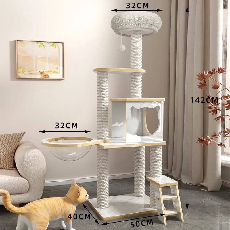 Wooden special multi-layer large cat jumping platform rack universal scratching board space capsule cat climbing rack ca