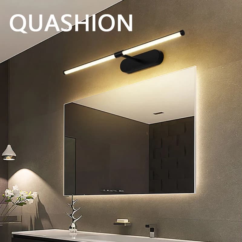 Lampada da parete moderna per specchio da bagno lampada da parete per specchiera in materiale metallico a LED luci per applique paralume in acrilico per interni