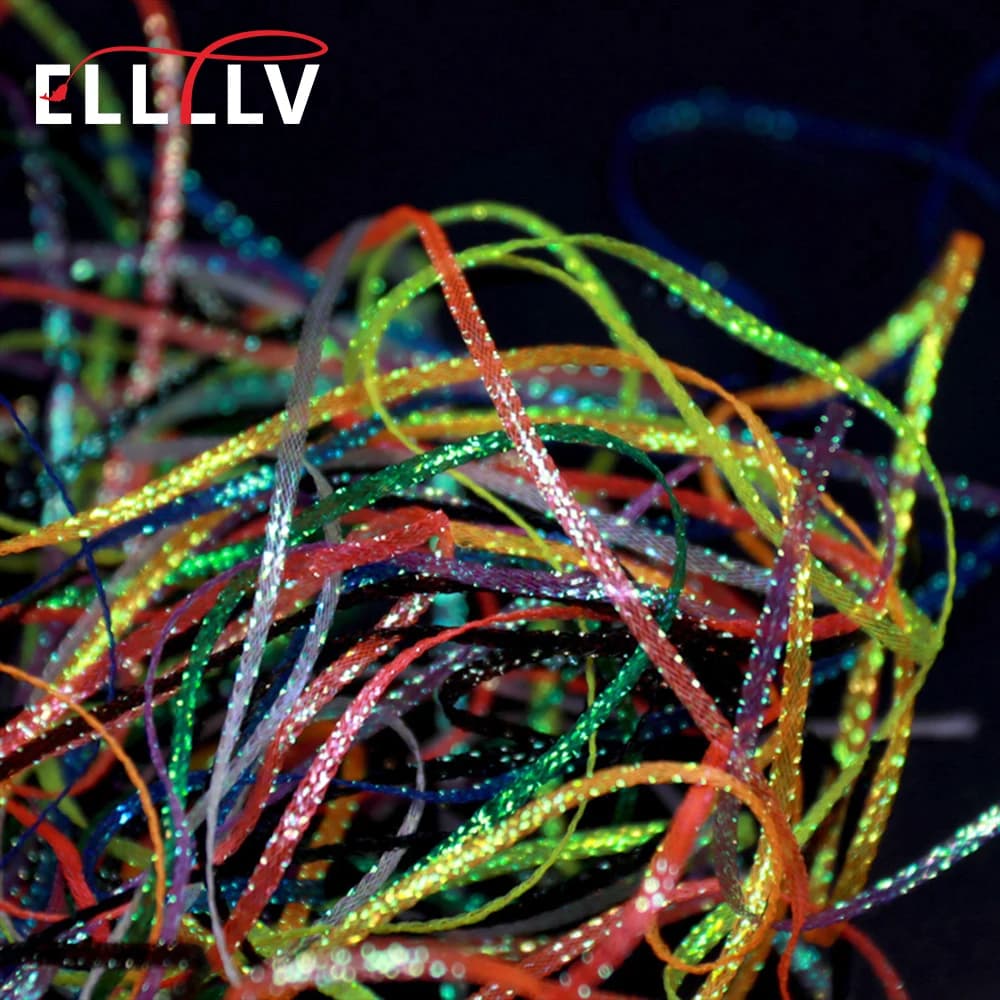 3mm/4mm 2 yards/borsa Acqua Salata Fly Tying Materiale UV Flurocente Treccia di Diamanti Piatto per Emergers Ninfa Gamberetti Scud Streamer Pike
