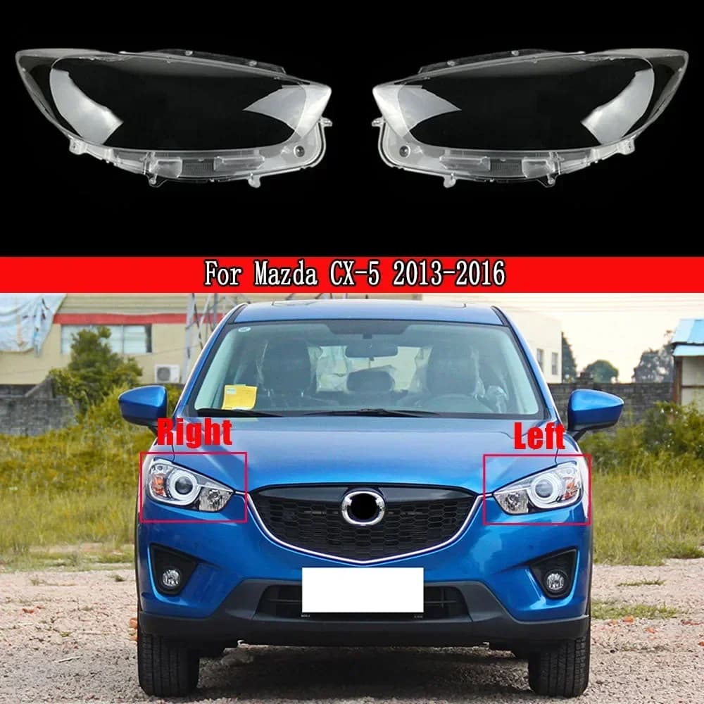 For Mazda CX-5 2013 2014 2015 2016 Headlamp Cover Headlight Shell Transparent Lens Plexiglass Replace Original Lampshade