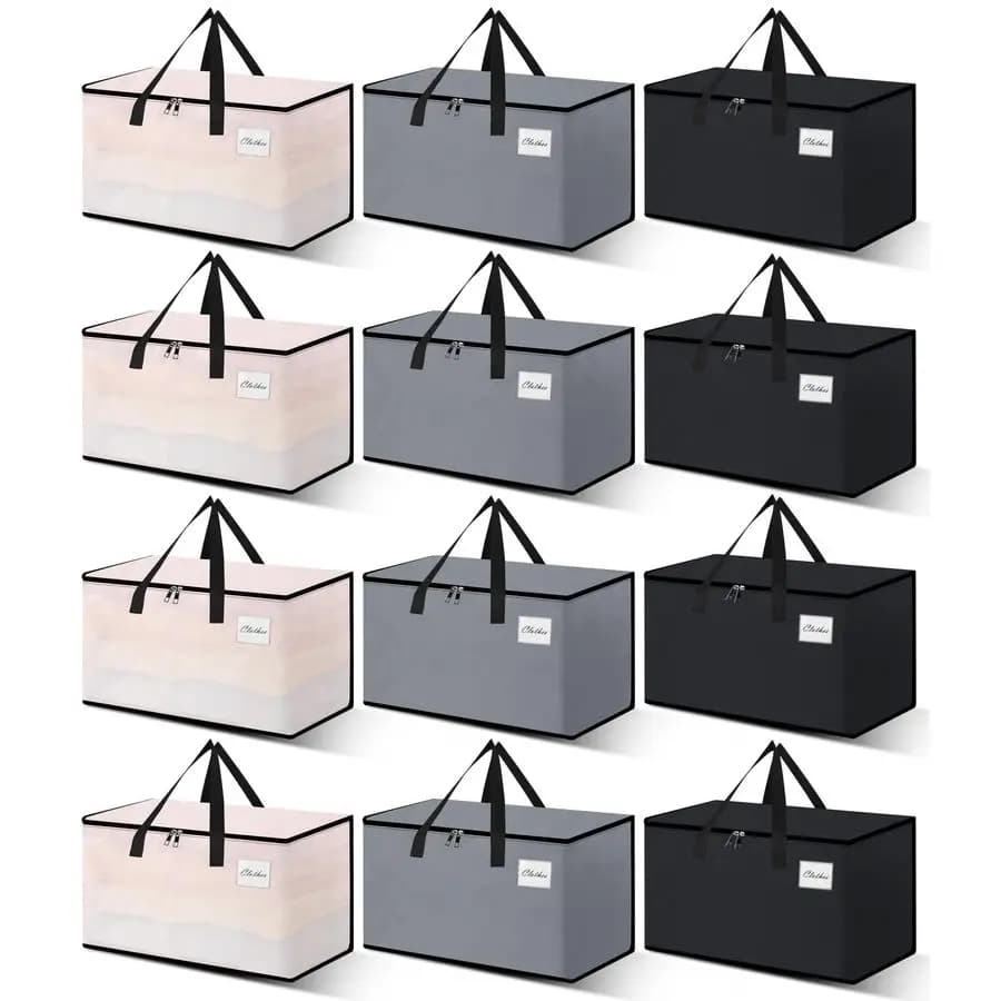 Bags and Storage Boxes, Extra Large Packing Bags and Containers for Storage, Foldable and Relockable Option for Transfers and Storage