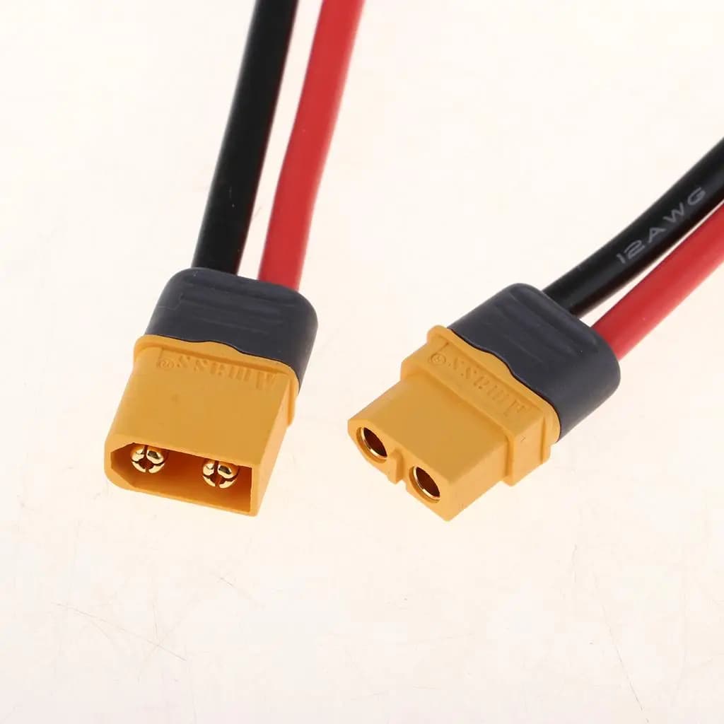 Cavo di Prolunga XT60 con Connettore in Plastica 12AWG, Adattatore per Caricabatterie per Elicotteri RC