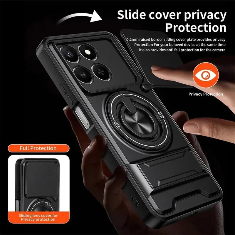 Skinlee Case For Honor 400 Smart Shunjia push-window silicone belt bracket soft shell For Honor 400 Smart Phone Cover