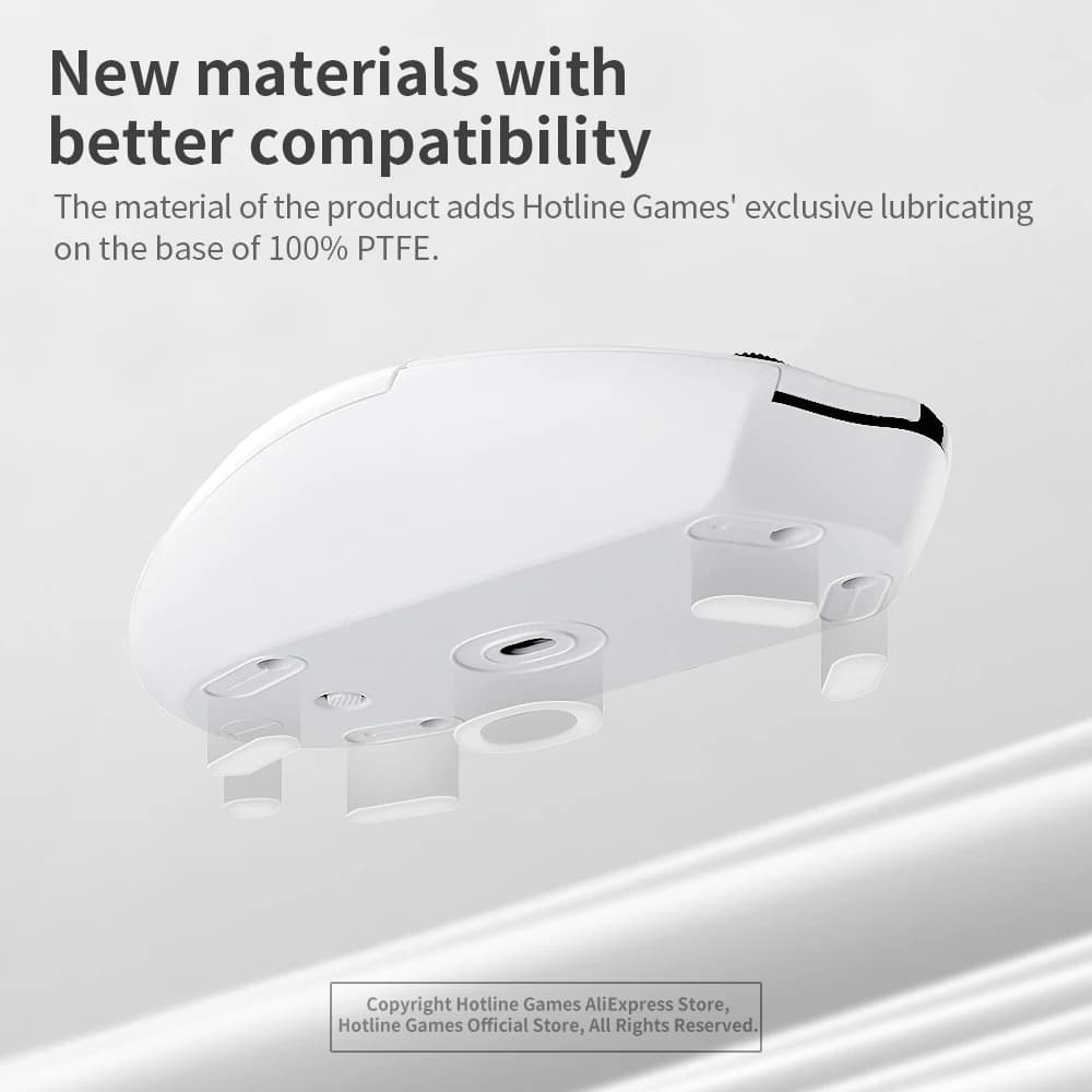 Hotline Games 3.0 Plus Mouse Feet Mouse Skates for Logitech G PRO X SUPERLIGHT 2c Wireless / GPW4 Gaming Mouse, White, 2 Sets