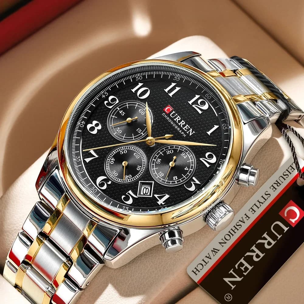 CURREN Brand Date Quartz Men Watches Luxury Male Clock Chronograph Stainless steel Sport Mens WristWatch Relogio Masculino