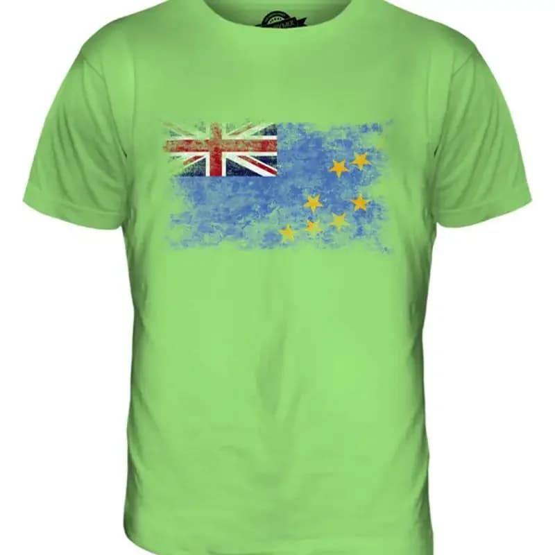 T-SHIRT UOMO TUVALU WEINLESE FLAGGE XS S M L XL 2XL 3XL 4XL 5XL