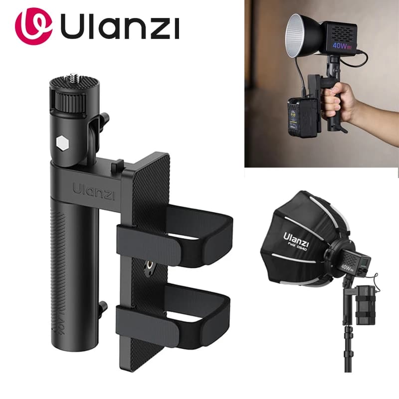Ulanzi LA06 Light Stand Handle Mobile Power External Lamp Handle for Outdoor Charging Soft Light Bracket Base Tripod Accessories