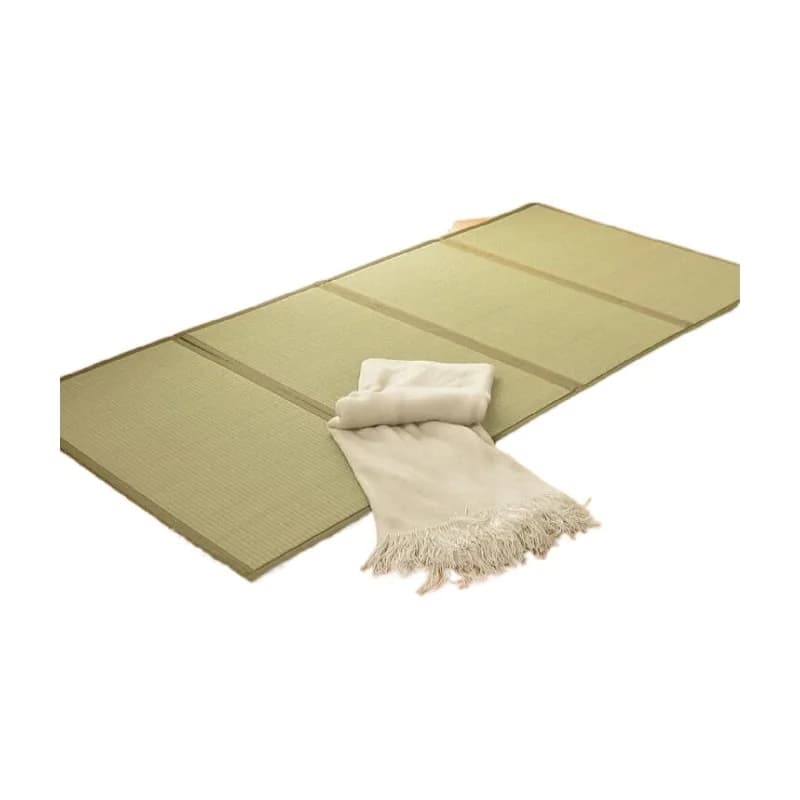 Tappetino Pieghevole in Paglia per Yoga e Relax Damedai, Materasso Tatami Giapponese a 4 Pieghe in Erba Naturale, Futon per Letto o Pavimento