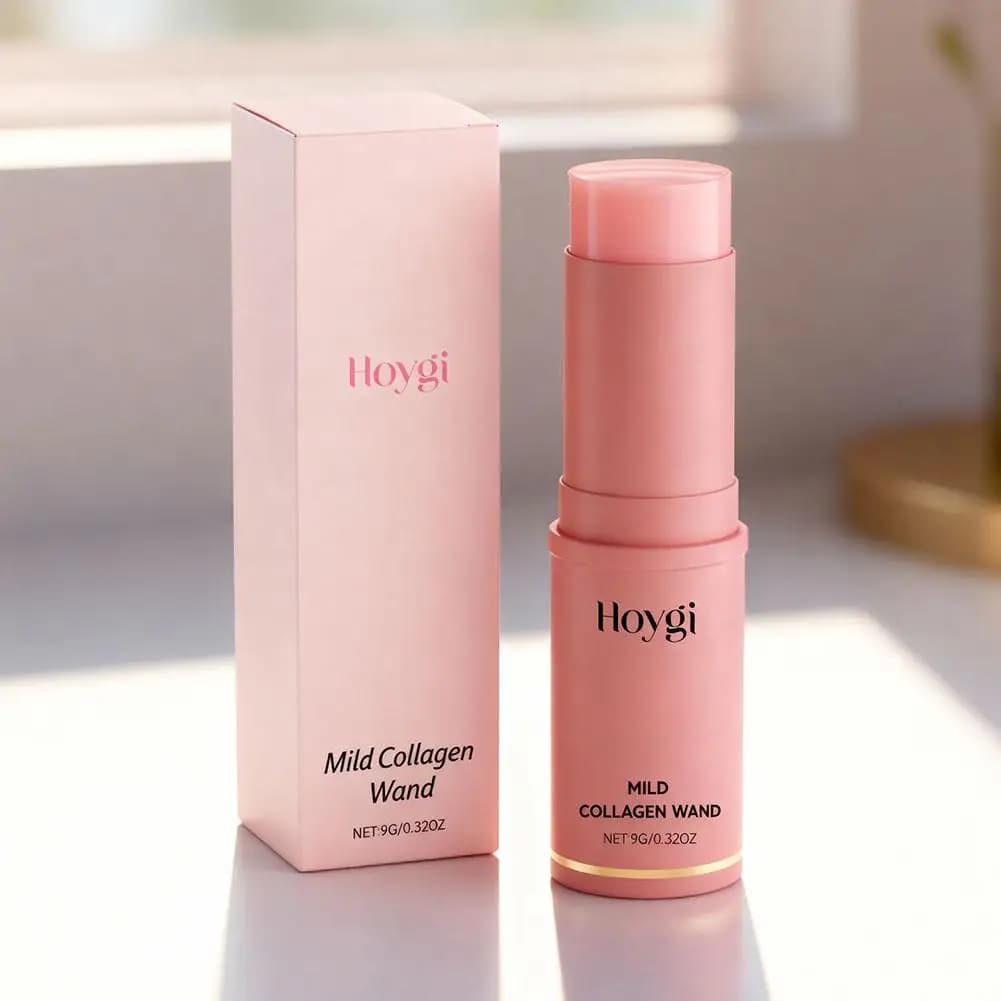 Skin care stick with collagen infusion Hydrating solid formula for a soft and comfortable skin Portable pink stick Daily use Skin care