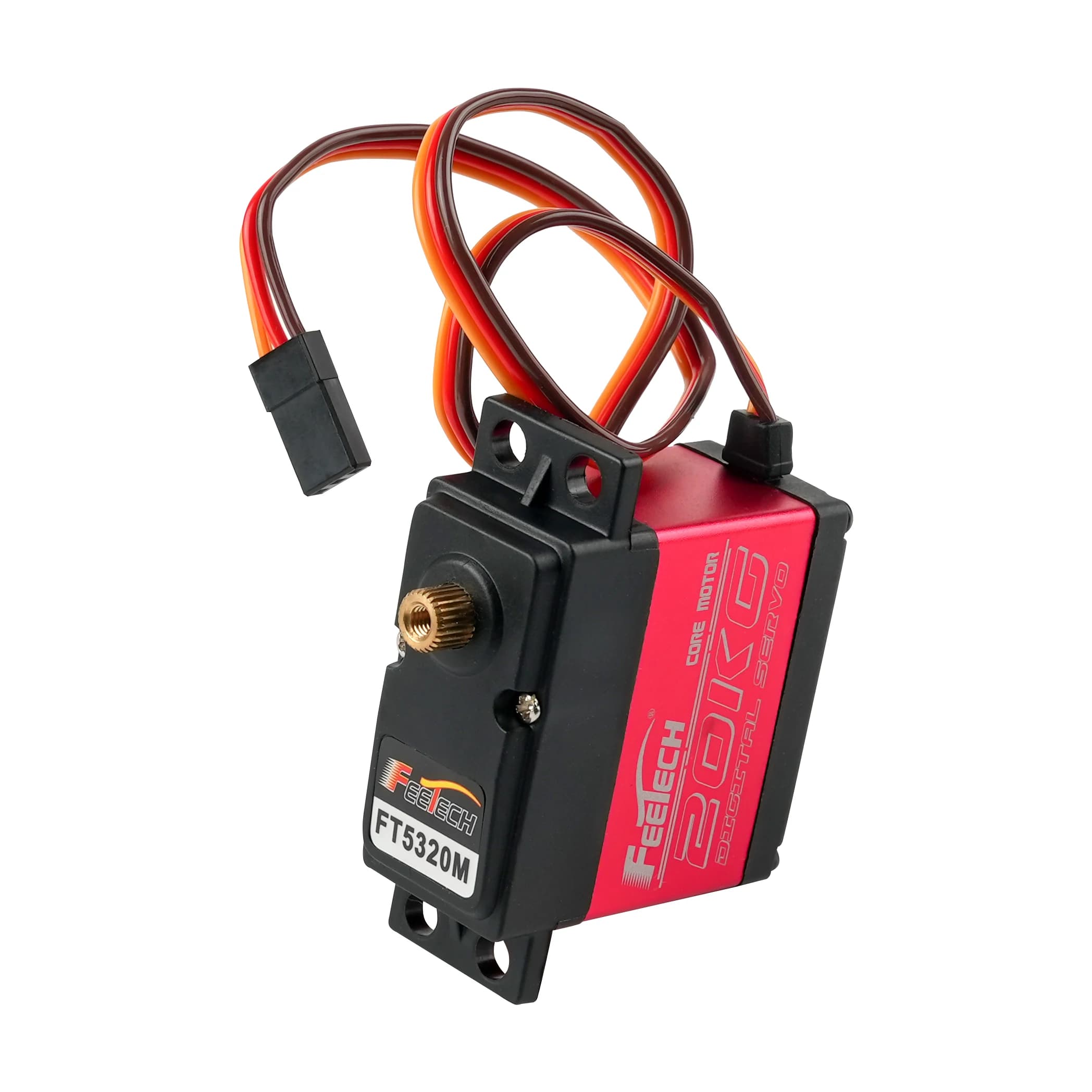 Servomotore Digitale Feetech FT5320M 20KG con Braccio Metallico 25T, Angolo di Rotazione 180 Gradi, Controllabile per Auto RC, Modelli di Aerei e Veicoli da Arrampicata