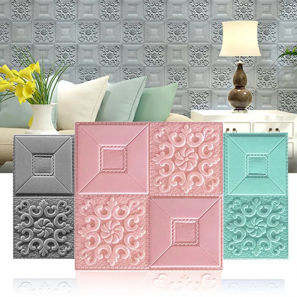 10 pz 3D piastrelle muro di mattoni adesivo impermeabile autoadesivo pannello di schiuma carta da parati fai da te TV sfondo soffitto camera da letto decorazione della casa
