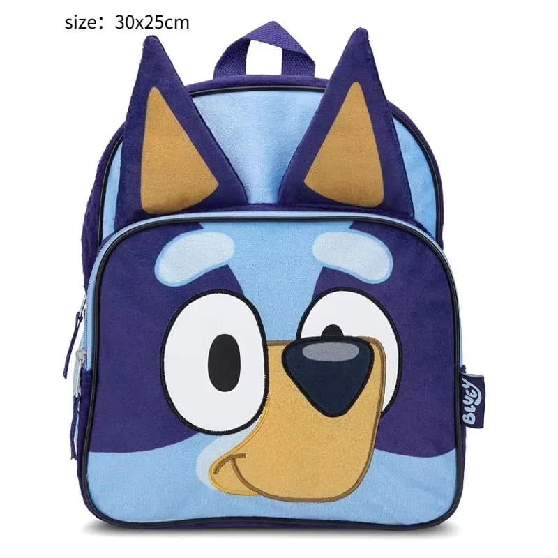 Blueys Figure Hot Backpack Blue Plush Simple Oxford Cloth Schoolbag Pocket Early Education Bingo Dog Schoolbag Christmas Gifts